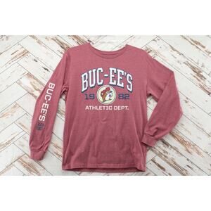 BUC-EE'S 1982 Original Athletic Dept. T-Shirt Red Long Sleeve Unisex L Graphic